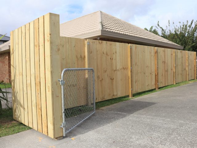 Double-sided Timber Fence Installation