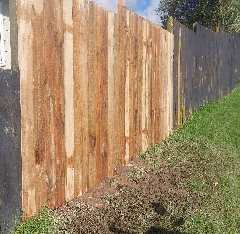 Storm Damaged Timber Fence